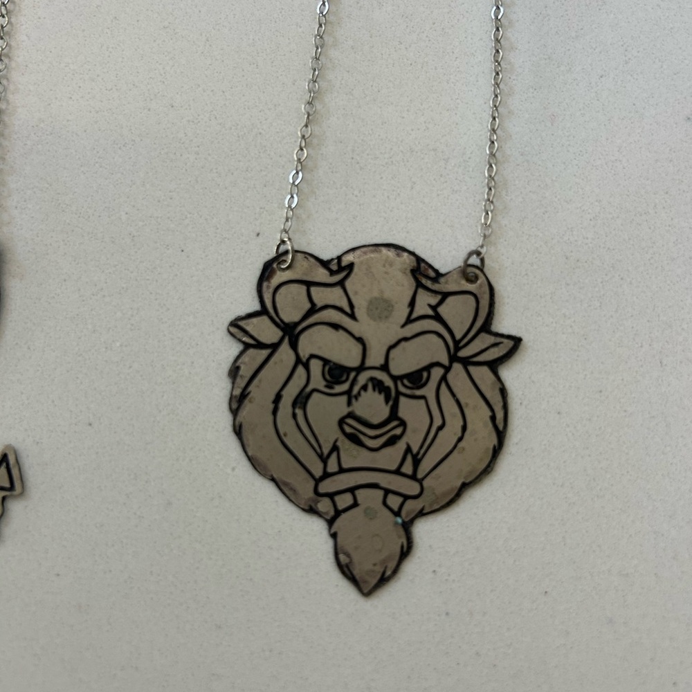 Metal Beast Pendant Necklace by artisan So Beautifully Broken